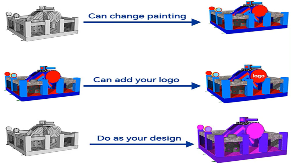 Free design of inflatable water slide