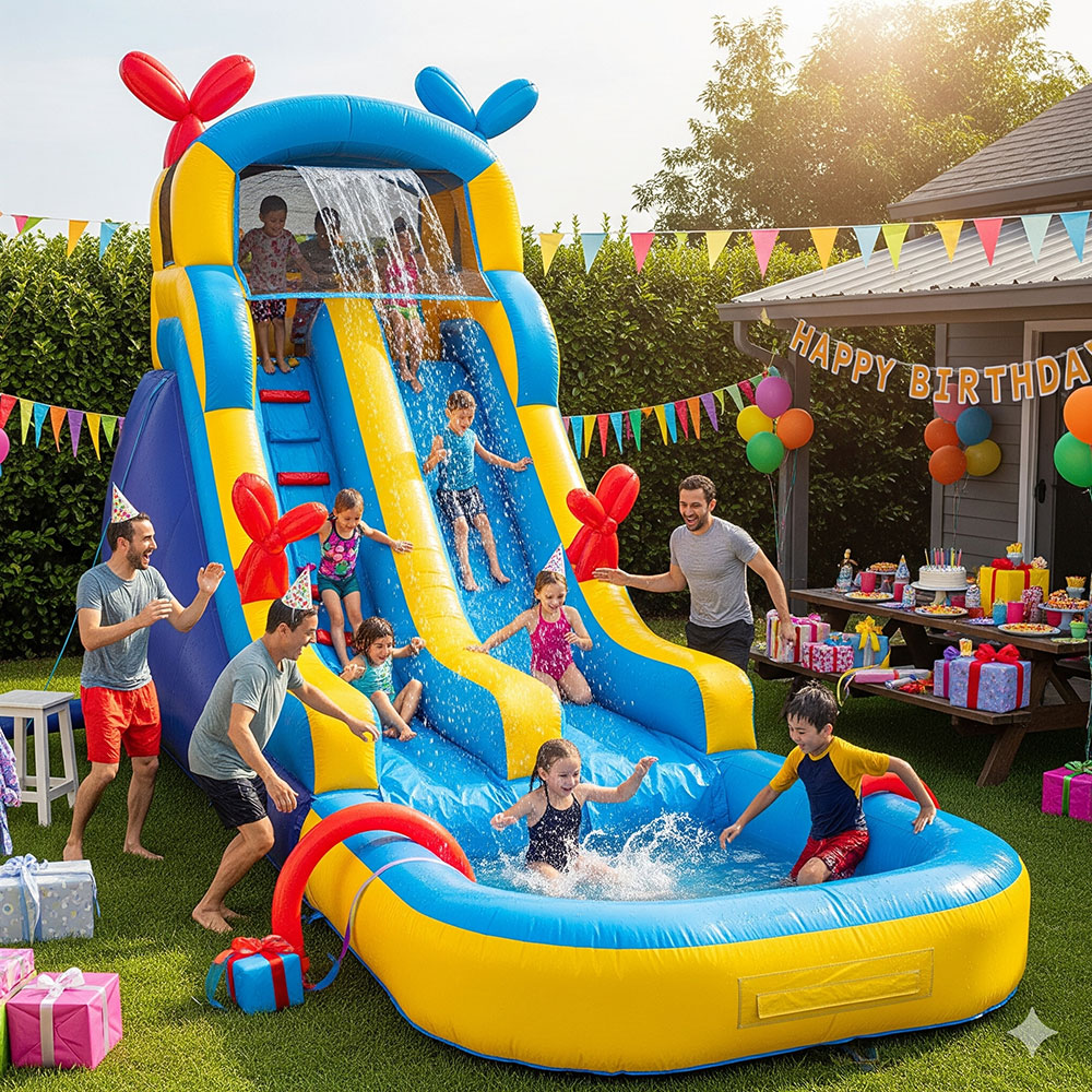 inflatable water slide for birthday party
