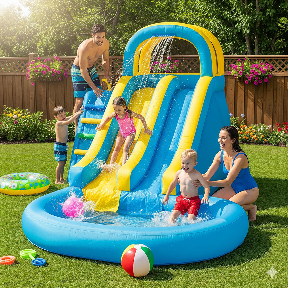 inflatable water slide for home backyard