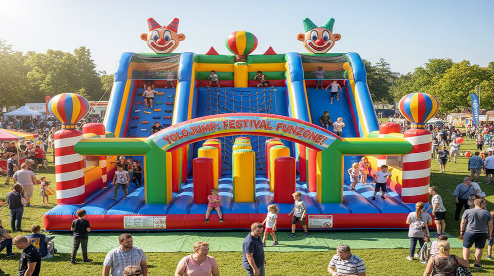 inflatable obstacle course for festivals, carnivals, and community events