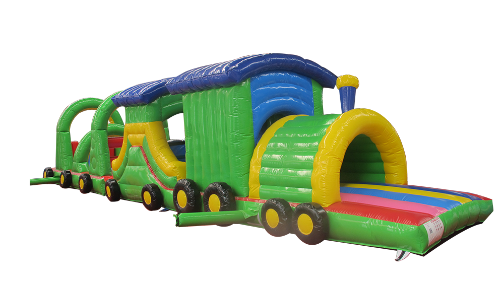 bounce house with obstacle elements