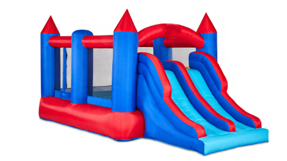 Dual-lane slide combo bounce houses