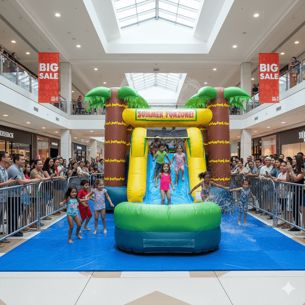 bounce-house-with-slide-at-shopping-center