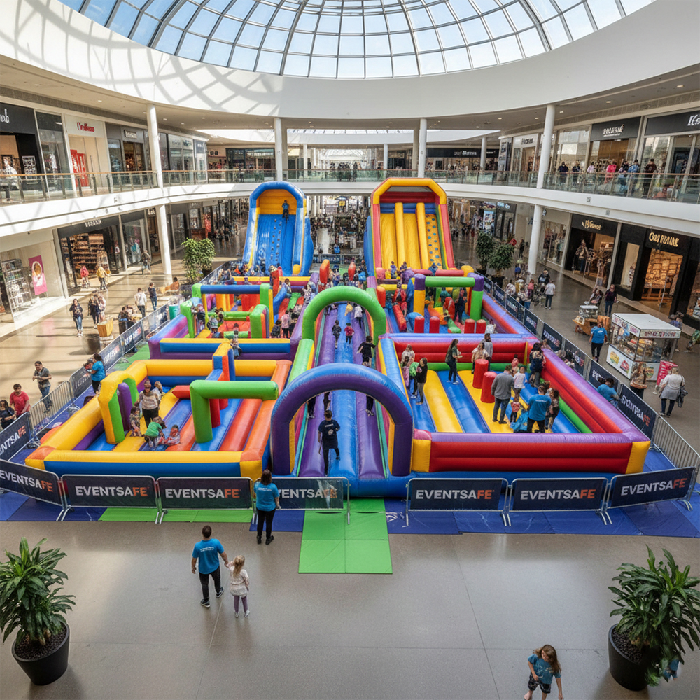 inflatable park at commercial event