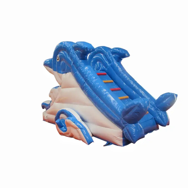 13 ft Dolphin theme rear loading inflatable water slide