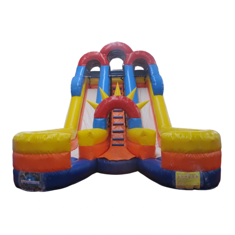 16 ft lava rush double bay water slide inflatable water slide