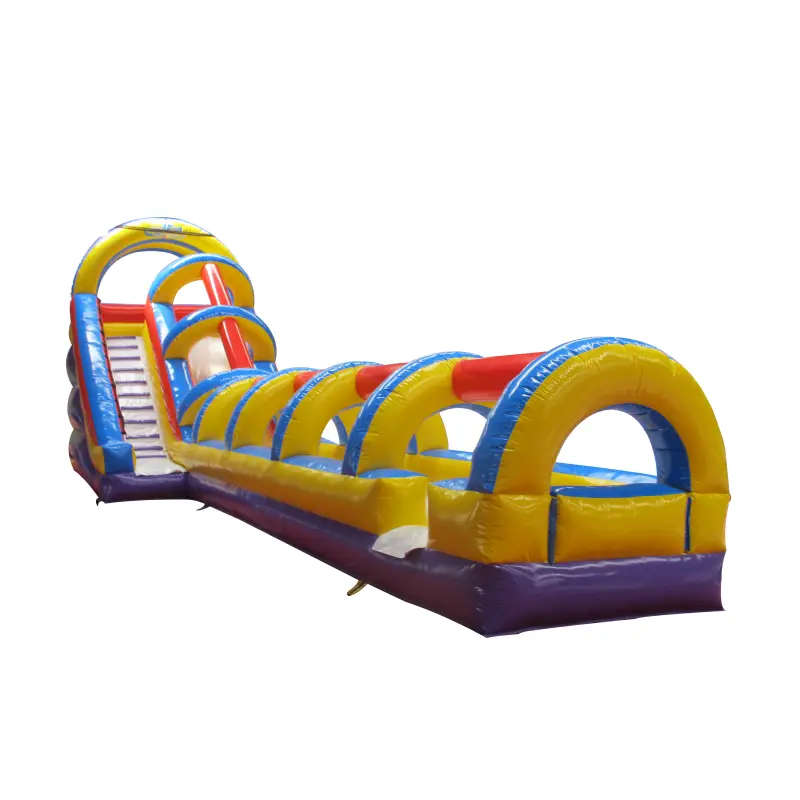 20 ft Rainbow Single Lane Slide With Slip Inflatable Water Slide (2)