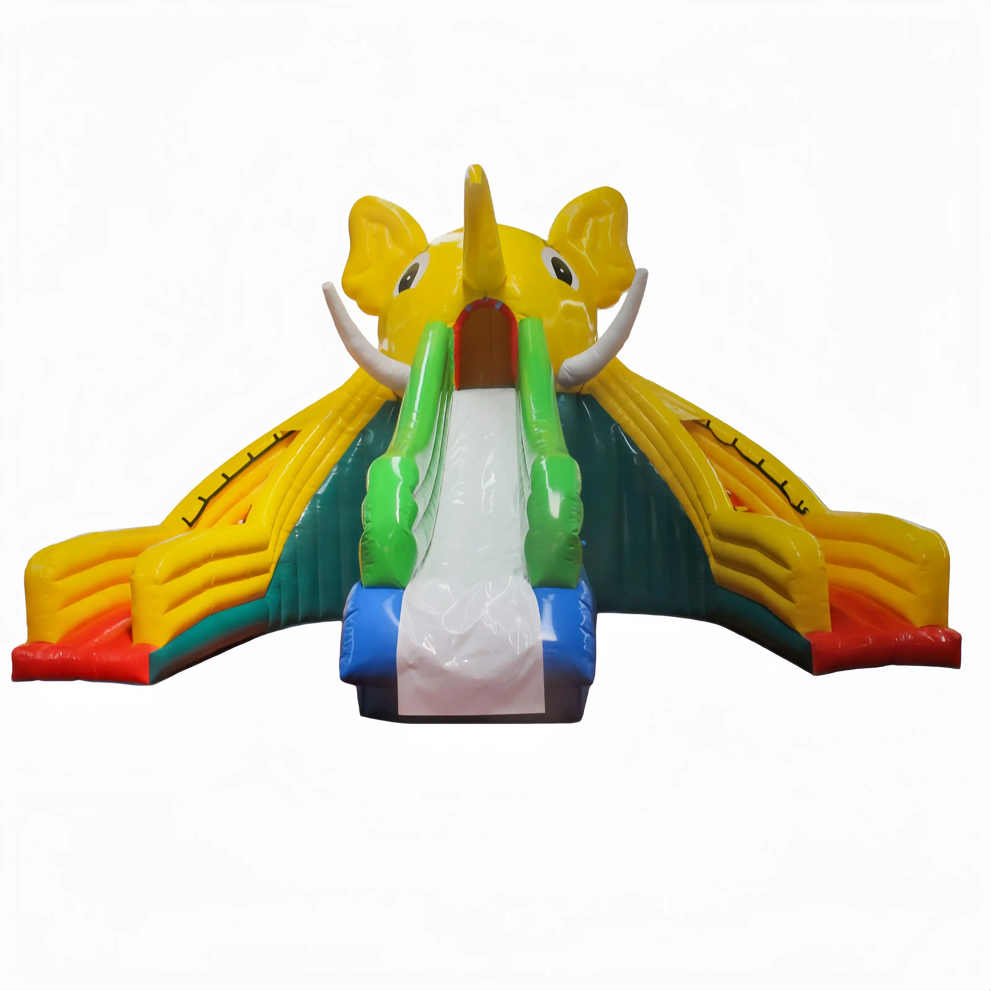 22 ft elephant-themed splashing waves single lane inflatable water slide