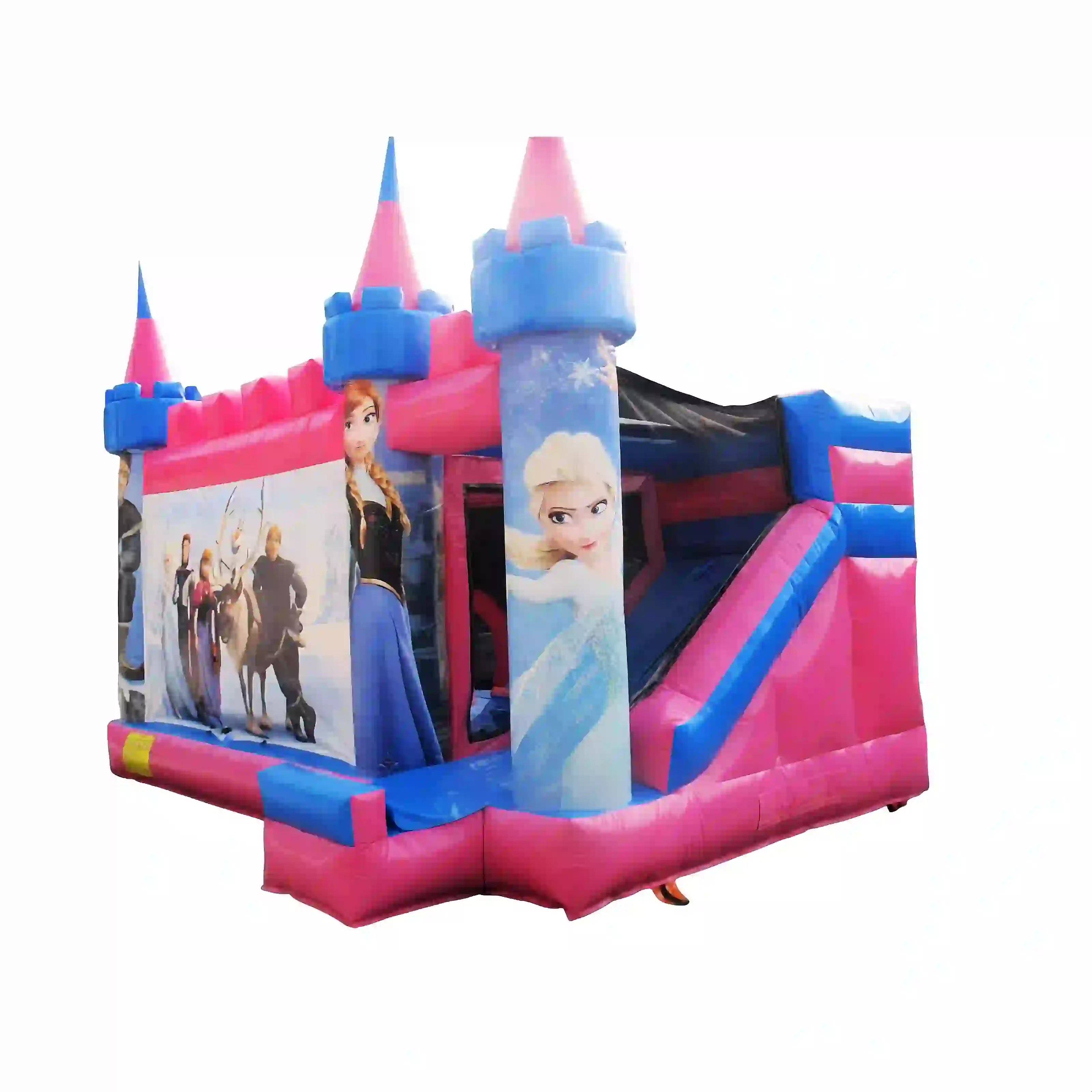 5x jump castle princess theme bounce house slide combo (2)