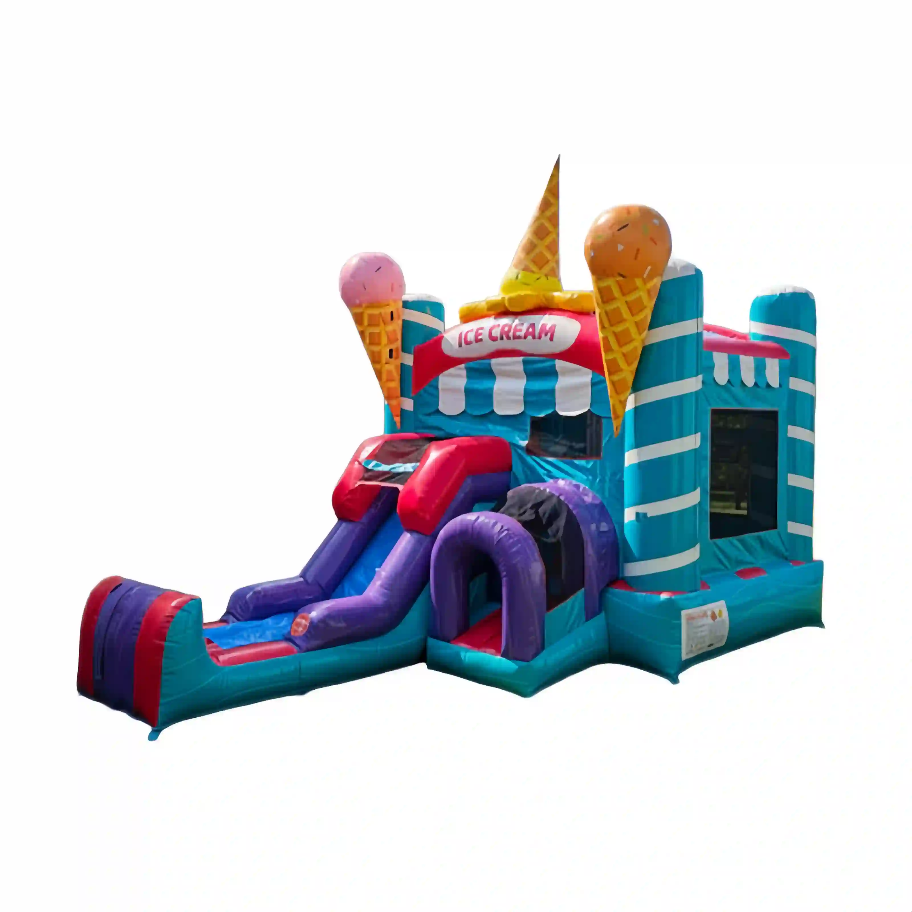 ice cream island commercial inflatable bounce house combo