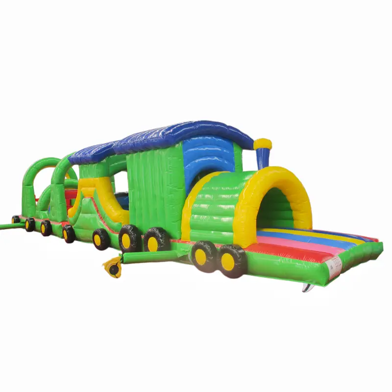 train shape extreme rush inflatable obstacle course for sale (4)