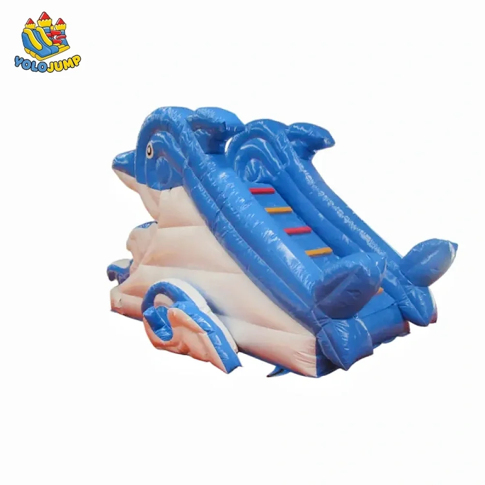 13 ft Dolphin theme rear loading inflatable water slide (2)