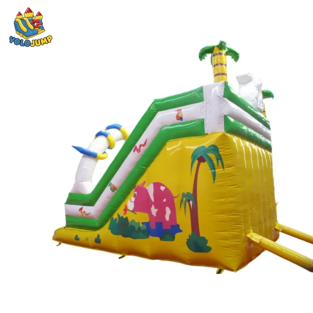 16 Ft single lane wet dry inflatable water slide (4)