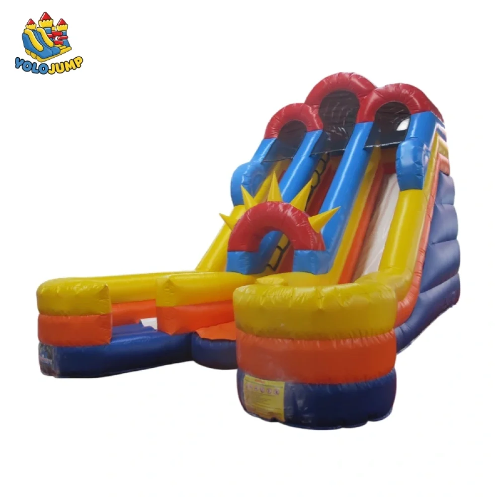 16 ft lava rush double bay water slide inflatable water slide (4)