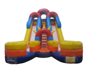 16 ft lava rush double bay water slide inflatable water slide