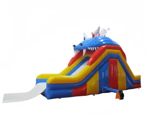 19 Foot Dragon Single Lane Primary Colors Inflatable Water Slide for Sale (5)