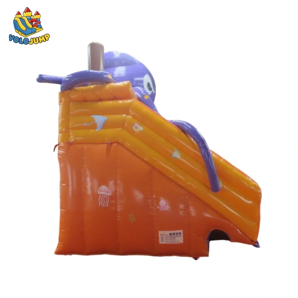 20 ft Octopus theme double lane wet dry inflatable water slide (5)