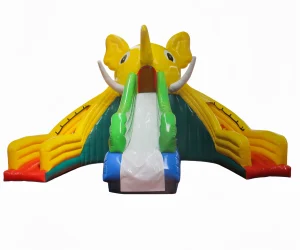22 ft elephant-themed splashing waves single lane inflatable water slide