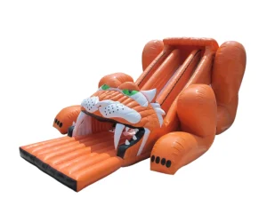26 ft Tiger theme Droup Down Inflatable Water Slide For Sale
