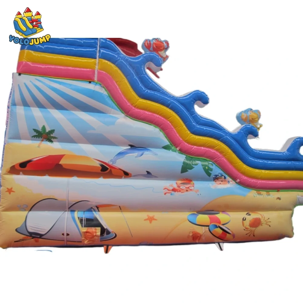 27 ft crayfish design double lane wet dry inflatable bouncy water slide (4)