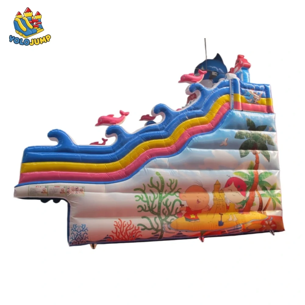 27 ft crayfish design double lane wet dry inflatable bouncy water slide (5)