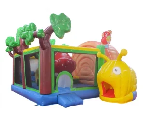 4 in 1 snail theme inflatable bounce house combo unit
