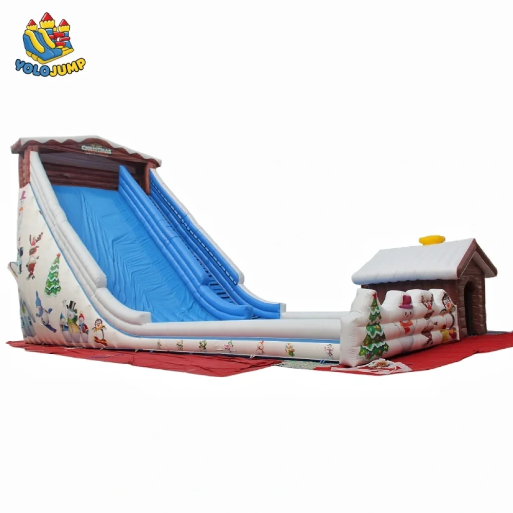 45 foot snow world drop down single lane slip slide inflatable water slides for adults (2)