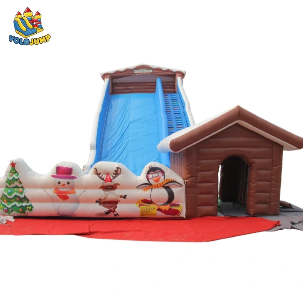 45 foot snow world drop down single lane slip slide inflatable water slides for adults (3)