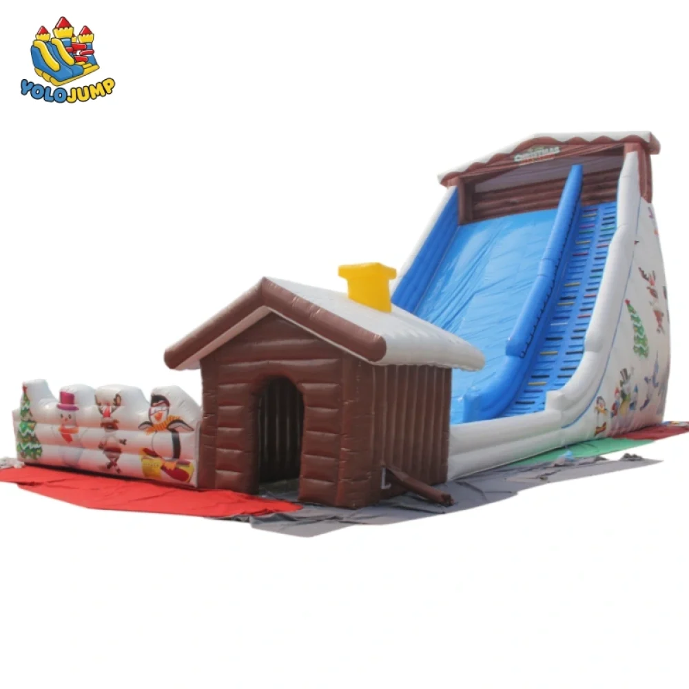 45 foot snow world drop down single lane slip slide inflatable water slides for adults (4)