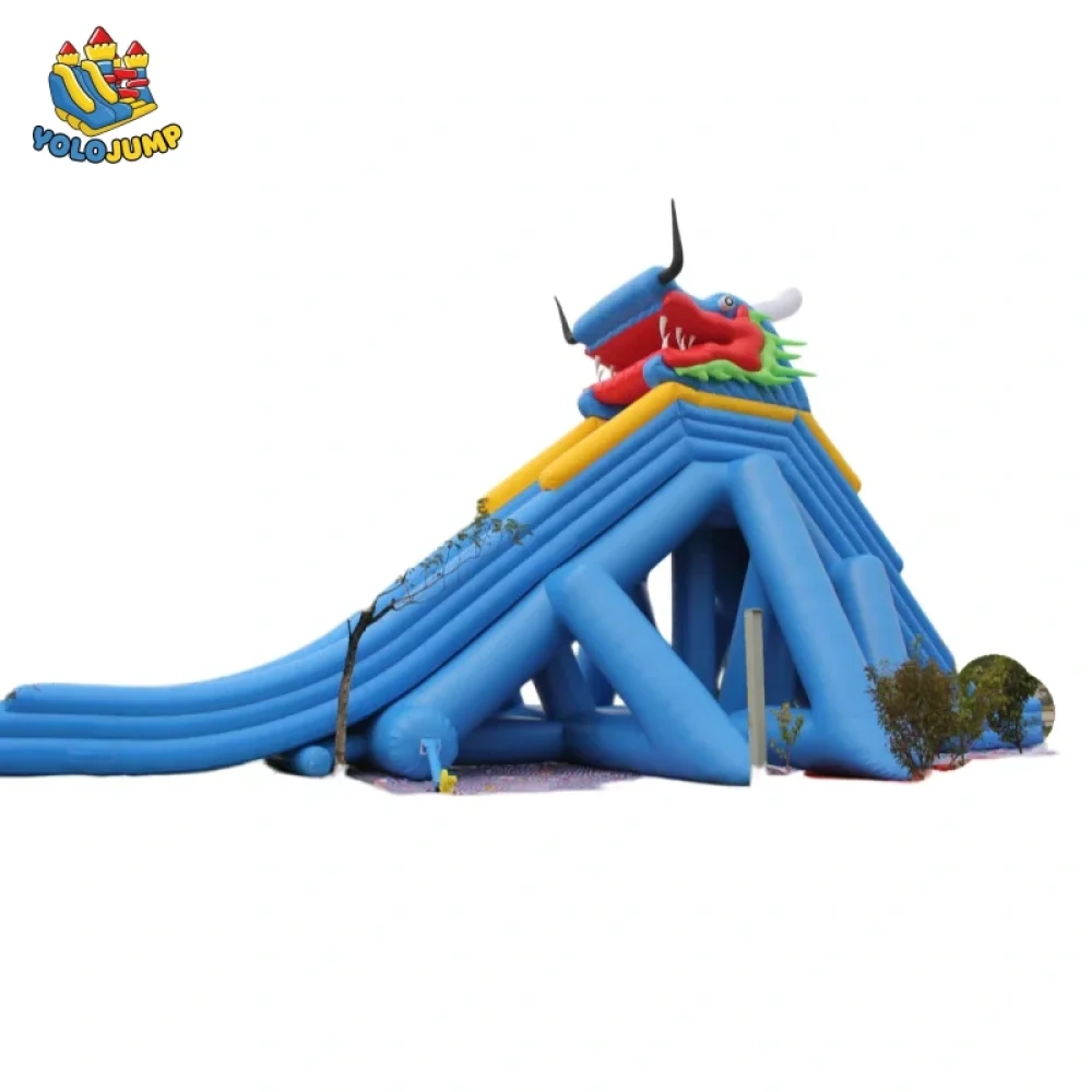 50 foot dragon single lane and slip huge commercial inflatable water slides (4)