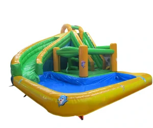 5x commercial inflatable bounce house combo with pool (4)