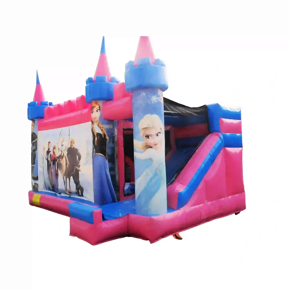 5x jump castle princess theme bounce house slide combo (2)