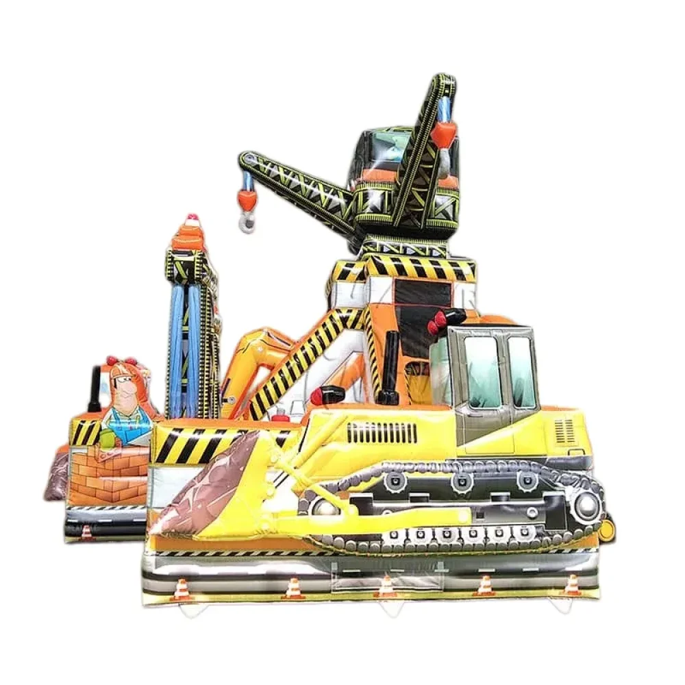 Construction site theme commercial bounce house combo for sale (4)