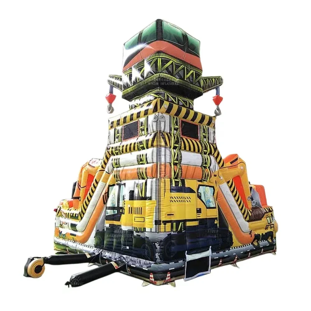 Construction site theme commercial bounce house combo for sale (5)