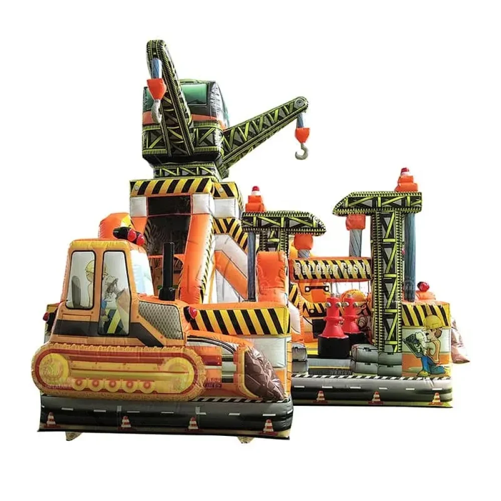 Construction site theme commercial bounce house combo for sale