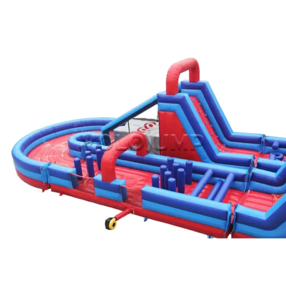 U-shaped racing bend adult inflatable obstacle course (2)