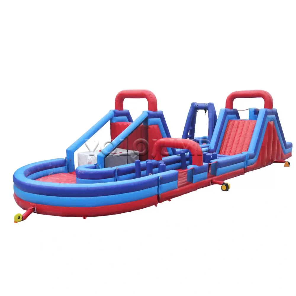 U-shaped racing bend adult inflatable obstacle course (4)