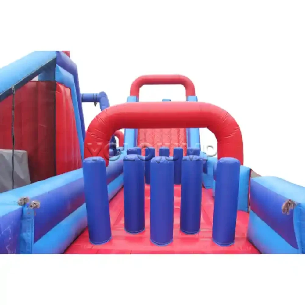 U-shaped racing bend adult inflatable obstacle course (5)