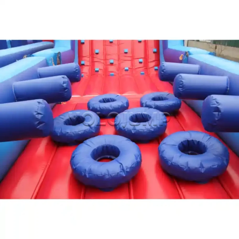U-shaped racing bend adult inflatable obstacle course (6)