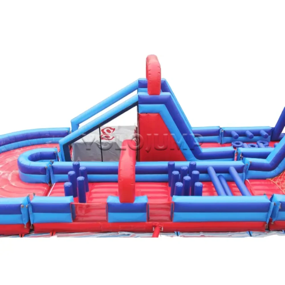 U-shaped racing bend adult inflatable obstacle course
