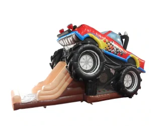 blazing storm commercial bounce house with slide