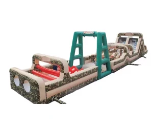 camouflage extreme rush commercial inflatable obstacle course