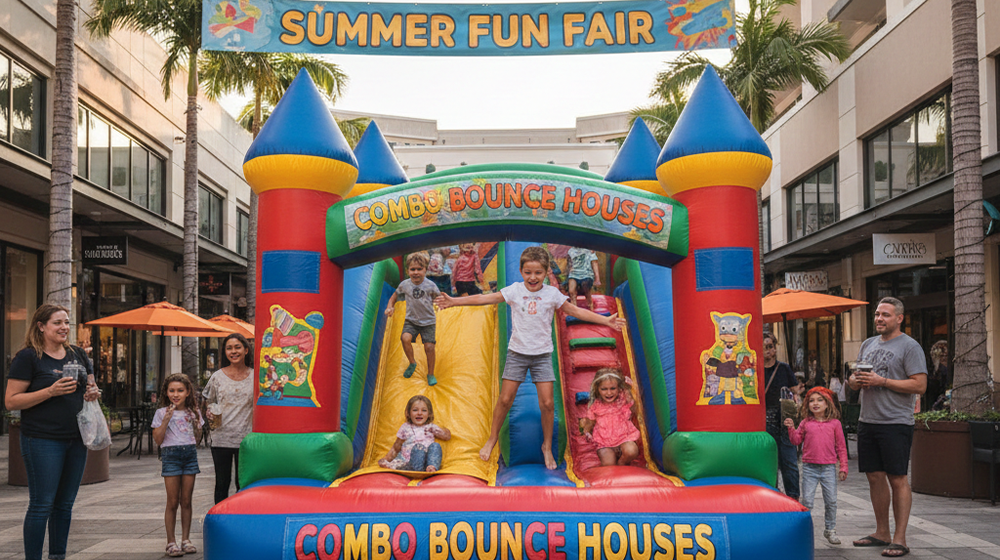 combo bounce house dry use at shopping center