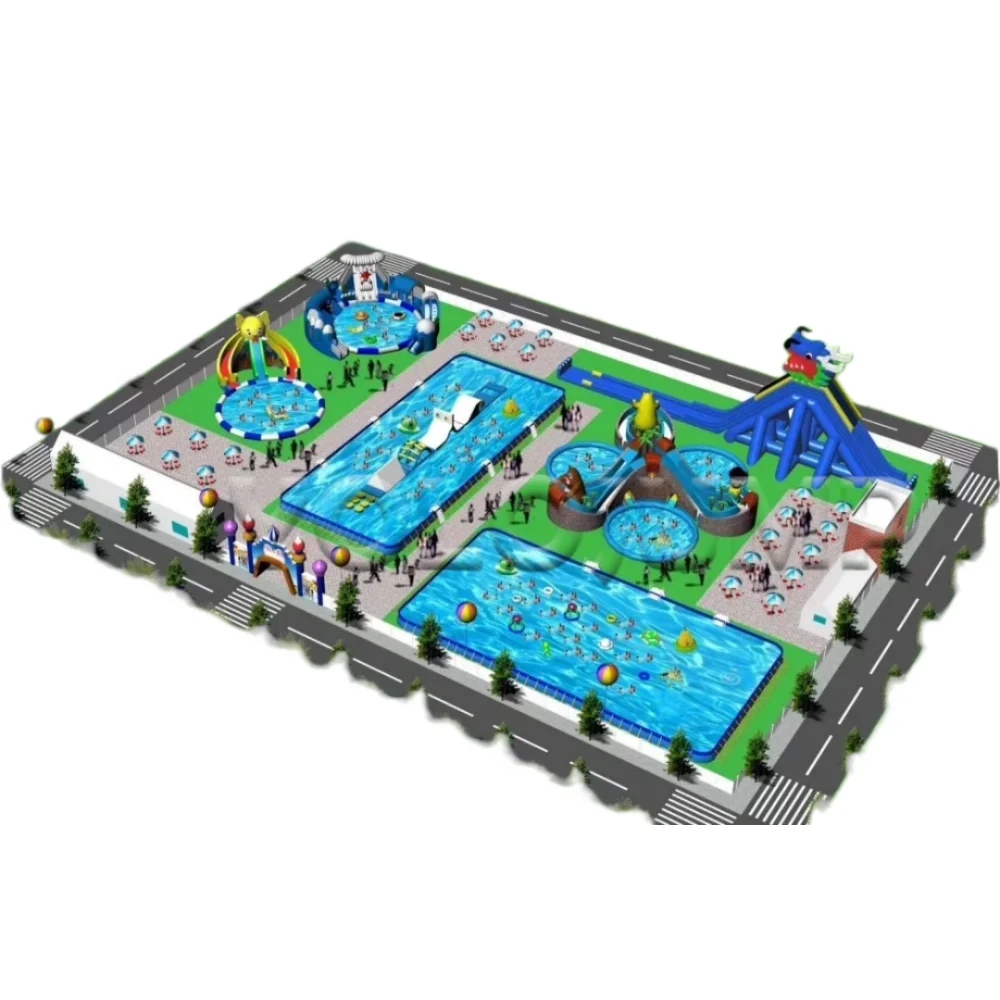 customizable commercial inflatable water park 02
