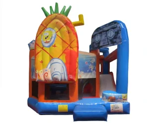 cute pineapple commercial bounce house with slide 05