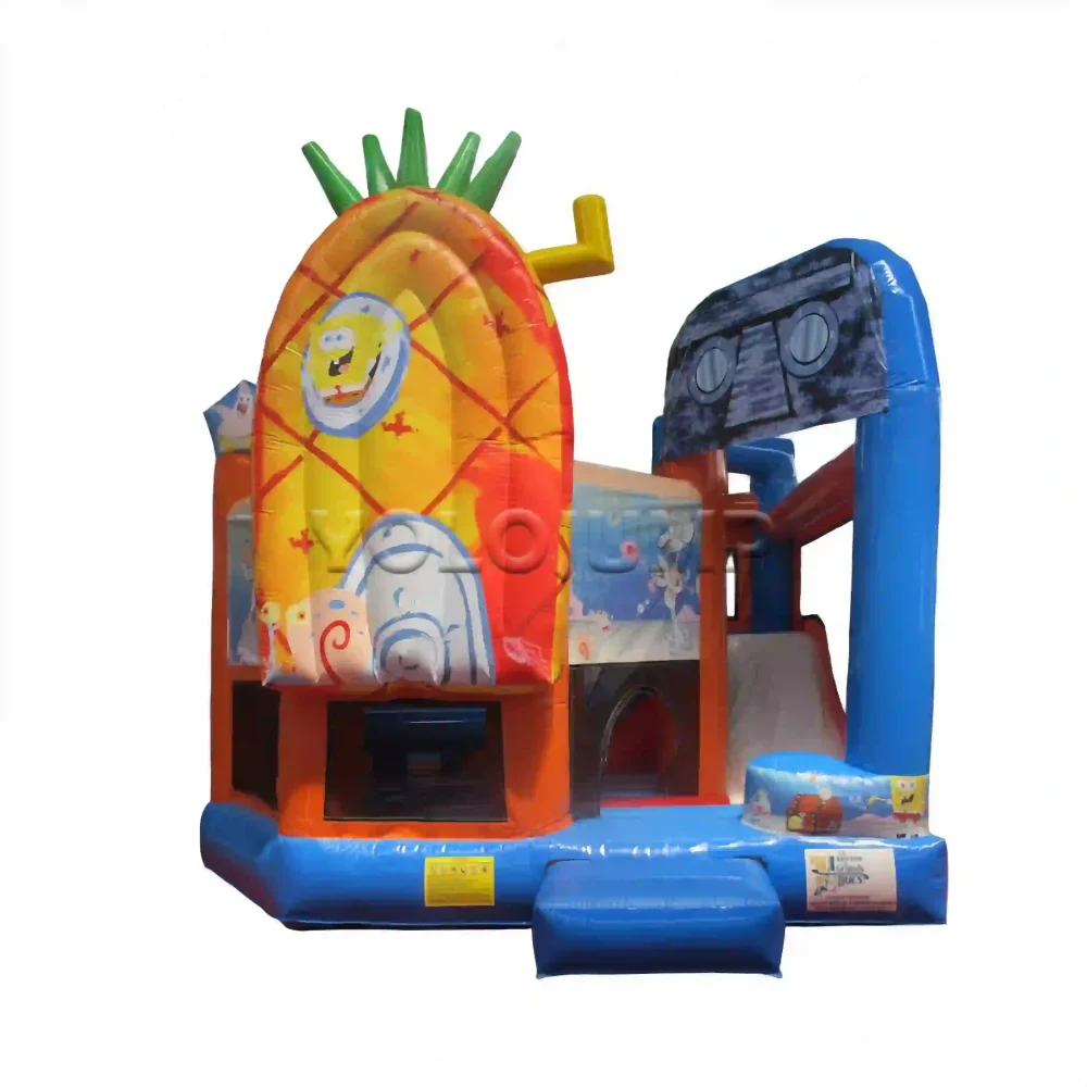 cute pineapple commercial bounce house with slide (2)