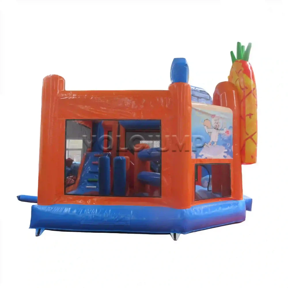 cute pineapple commercial bounce house with slide (4)