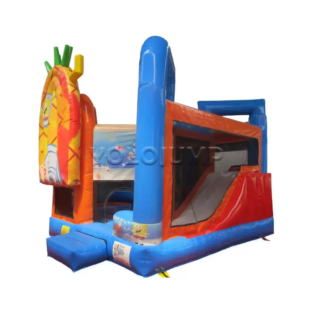cute pineapple commercial bounce house with slide