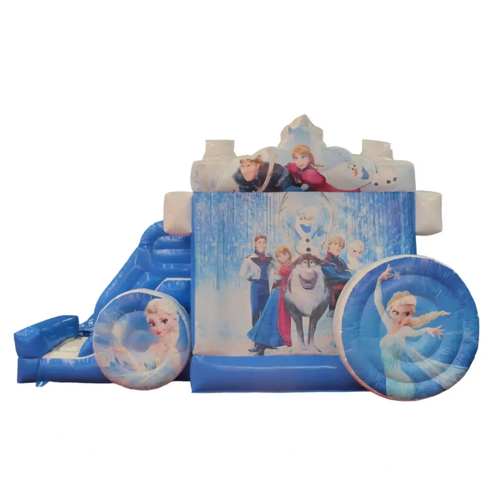 frozen carriage commercial bounce house with slide (2)