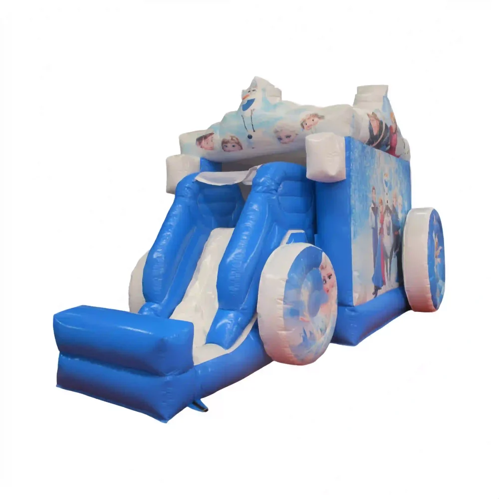 frozen carriage commercial bounce house with slide